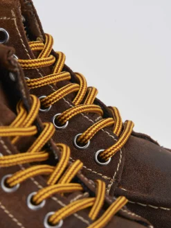 Anfibi tacco 1cm camoscio marrone