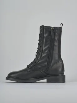 Anfibi tacco 3cm pelle nero