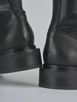 Anfibi tacco 3cm pelle nero