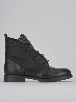 Anfibi tacco 2cm pelle nero