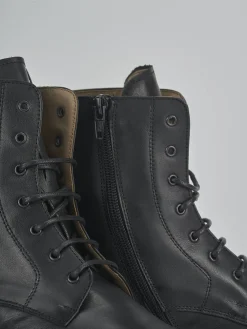 Anfibi tacco 2cm pelle nero