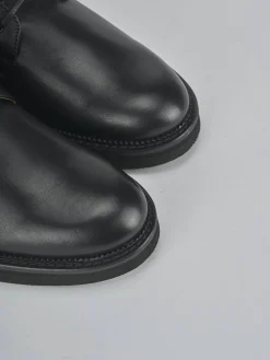 Anfibi tacco 2cm pelle nero