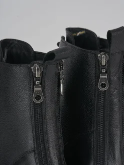 Anfibi tacco 1cm pelle nero