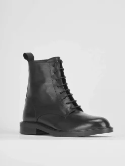 Anfibi tacco 2cm pelle nero