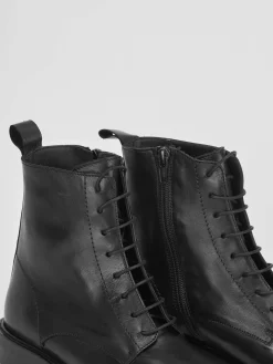 Anfibi tacco 2cm pelle nero