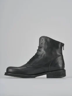 Anfibi tacco 2cm pelle nero