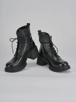 Anfibi tacco 6cm pelle nero