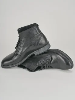 Anfibi tacco 1cm pelle nero