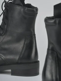 Anfibi tacco 3cm pelle nero