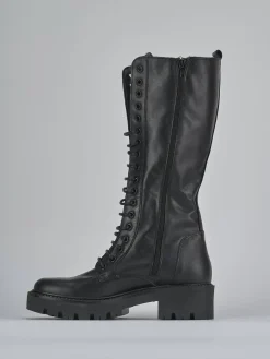 Anfibi tacco 3cm pelle nero