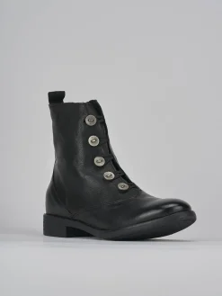 Anfibi tacco 3cm pelle nero