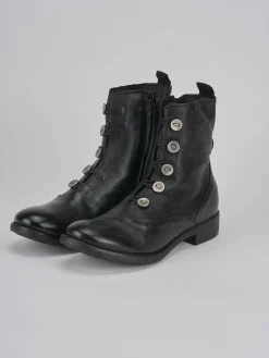 Anfibi tacco 3cm pelle nero