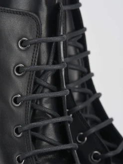 Anfibi tacco 3cm pelle nero