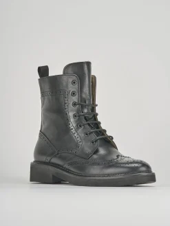 Anfibi tacco 2cm pelle nero