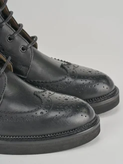 Anfibi tacco 2cm pelle nero