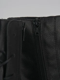 Anfibi tacco 2cm pelle nero