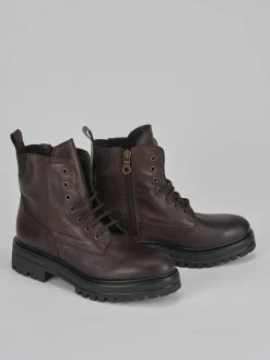 Anfibi tacco 3cm pelle testa