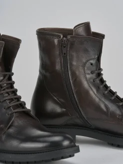 Anfibi tacco 2cm pelle testa