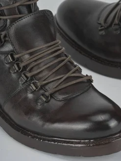 Anfibi tacco 1cm pelle testa