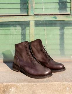 Anfibi tacco 2cm pelle testa