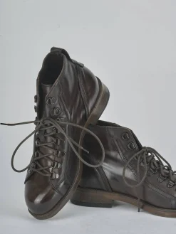 Anfibi tacco 2cm pelle testa