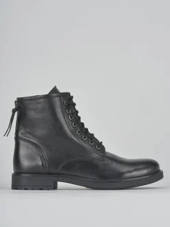 Anfibio tacco 2 cm nero pelle