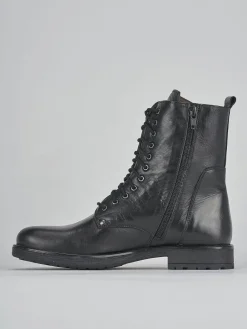 Anfibio tacco 2 cm nero pelle