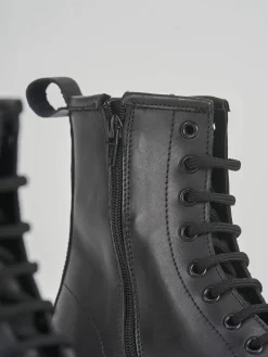 Anfibio tacco 2 cm nero pelle