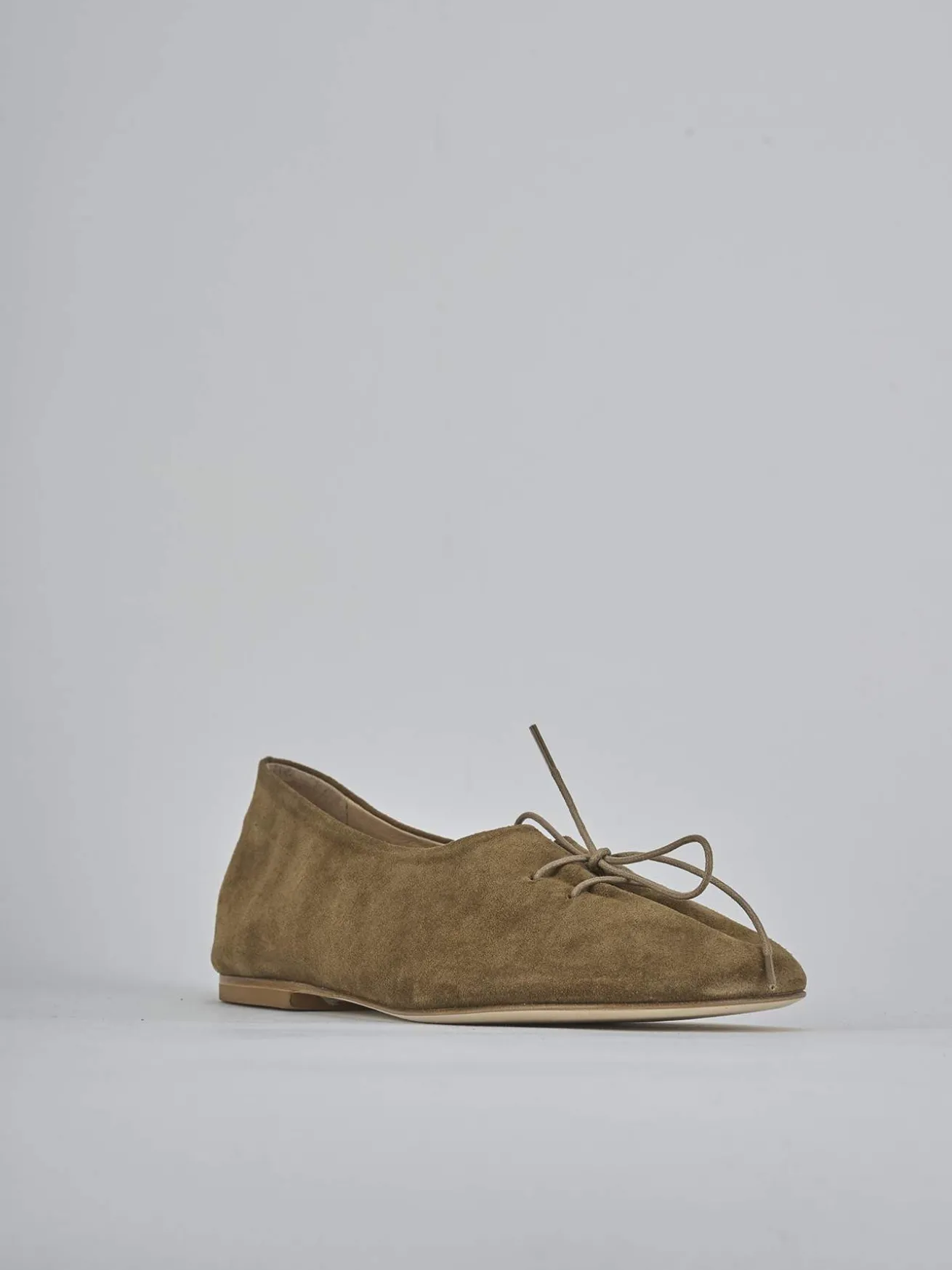 Ballerine tacco 1cm camoscio beige