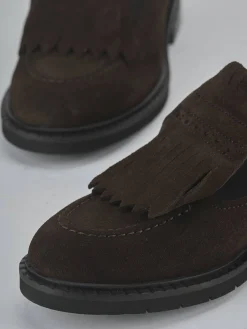 Ballerine tacco 1cm camoscio testa