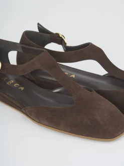 Ballerine tacco 1cm camoscio testa