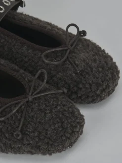 Ballerine tacco 1cm camoscio testa