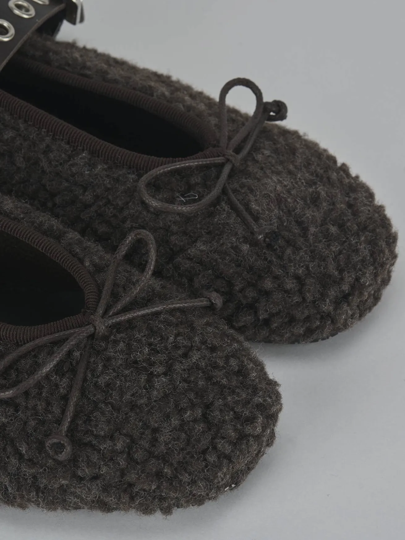 Ballerine tacco 1cm camoscio testa