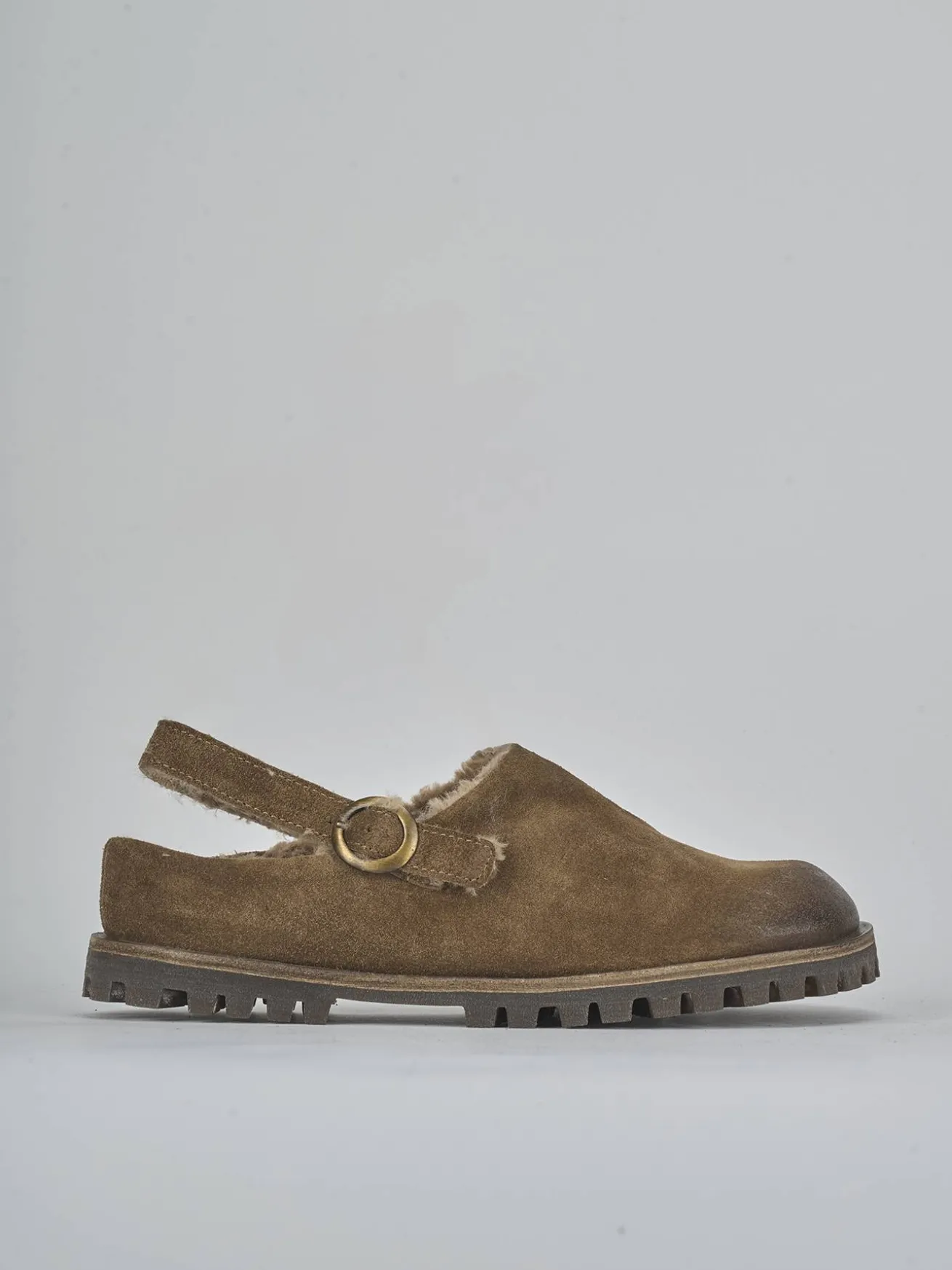 Ballerine tacco 1cm camoscio beige