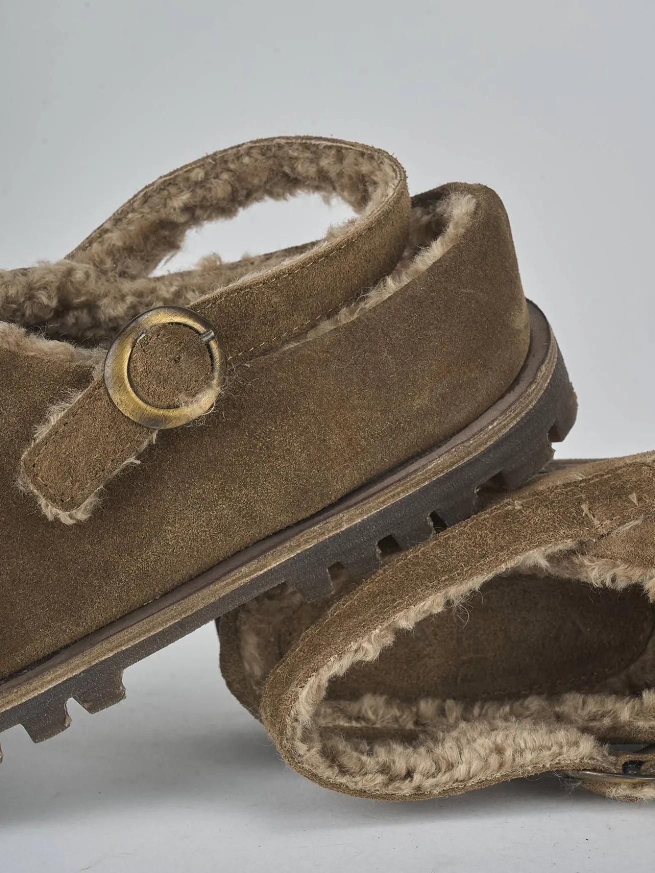 Ballerine tacco 1cm camoscio beige