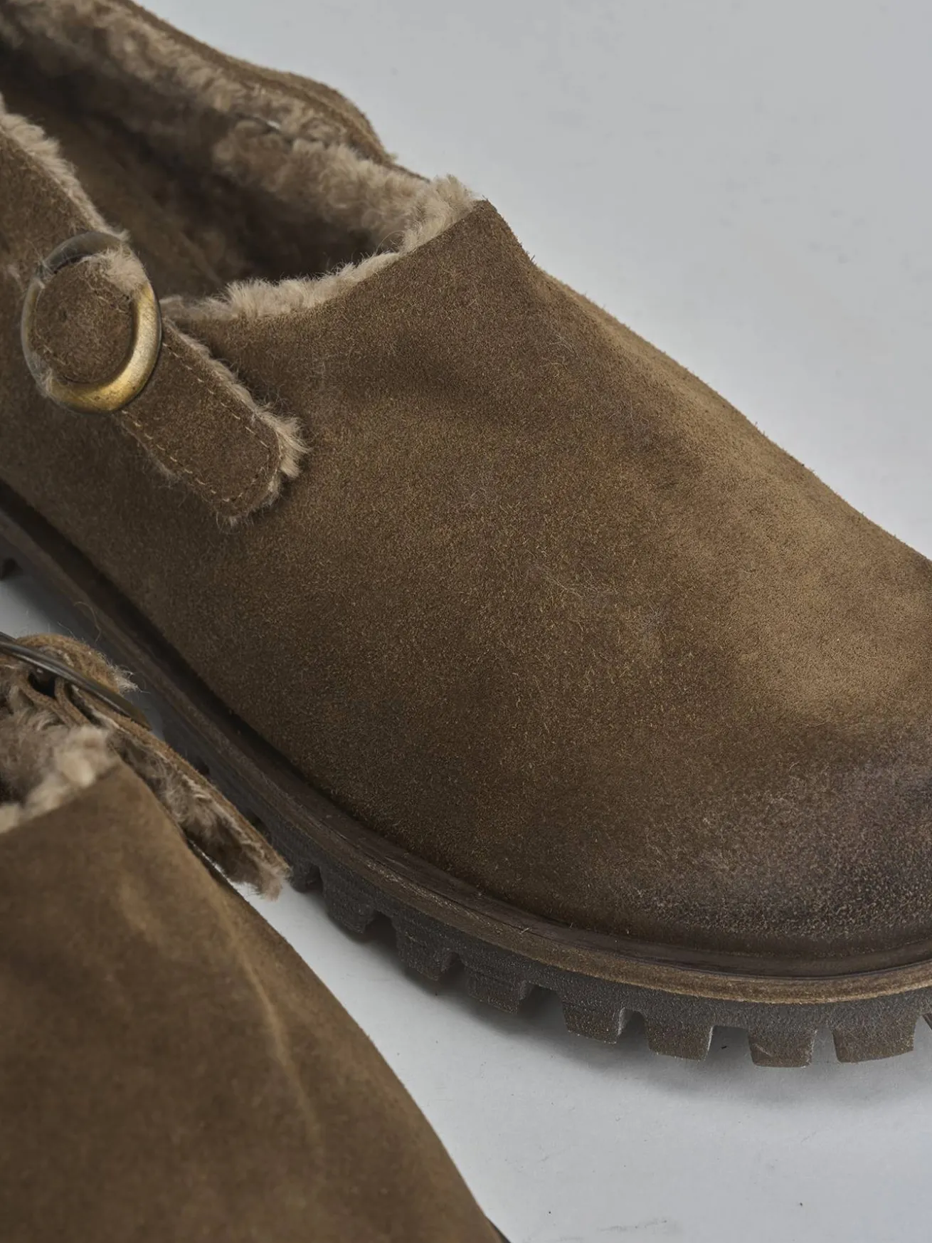 Ballerine tacco 1cm camoscio beige