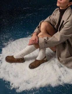 Ballerine tacco 1cm camoscio beige