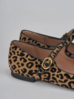 Ballerine tacco 1cm camoscio multicolor