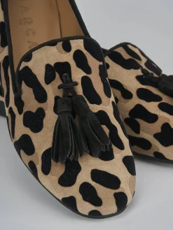 Ballerine tacco 1cm camoscio multicolor