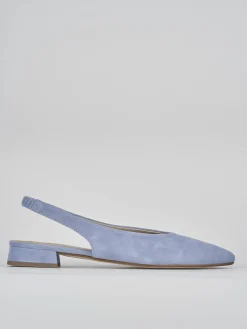 Ballerine tacco 1cm camoscio jeans