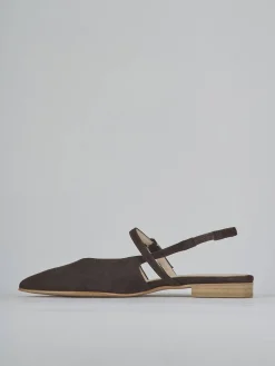 Ballerine tacco 1cm camoscio testa