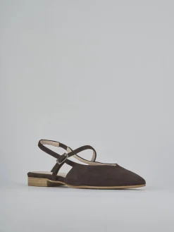 Ballerine tacco 1cm camoscio testa