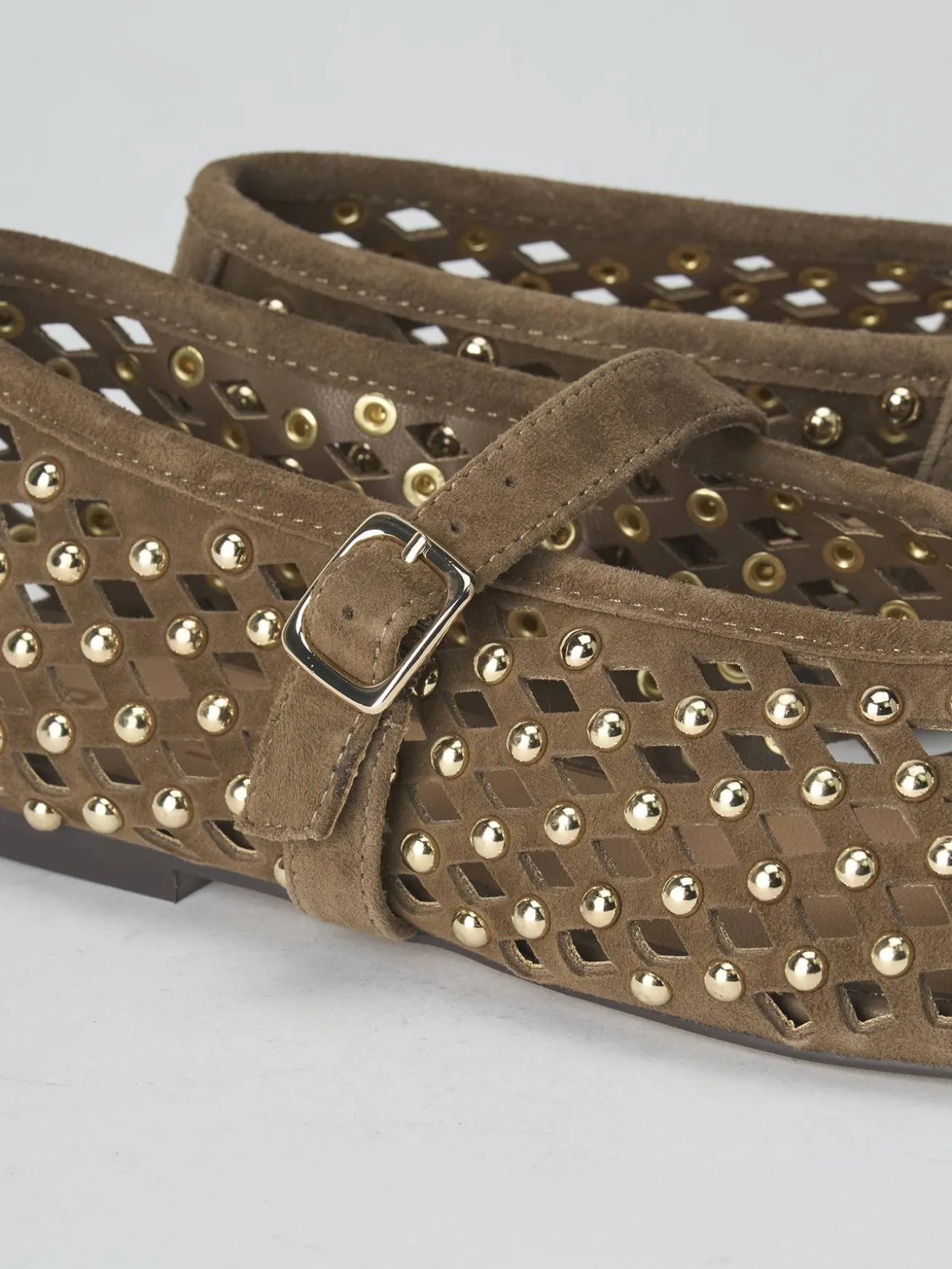 Ballerine tacco 1cm camoscio beige