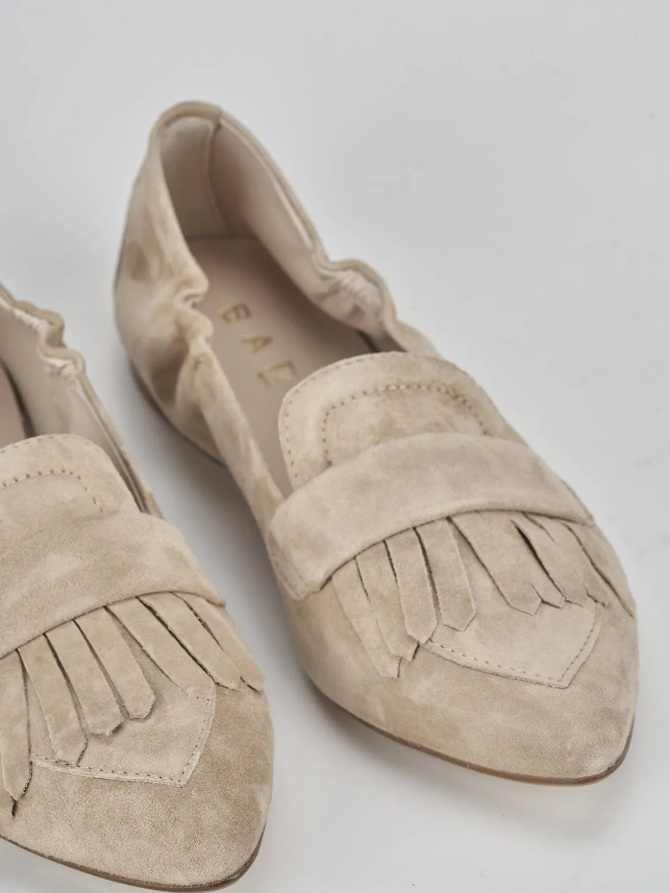 Ballerine tacco 1cm camoscio marrone