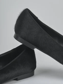 Ballerine tacco 1cm cavallino nero