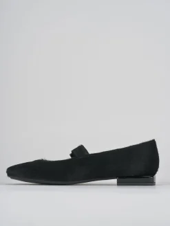Ballerine tacco 1cm cavallino nero