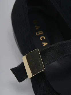 Ballerine tacco 1cm cavallino nero