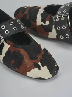 Ballerine tacco 1cm cavallino multicolor