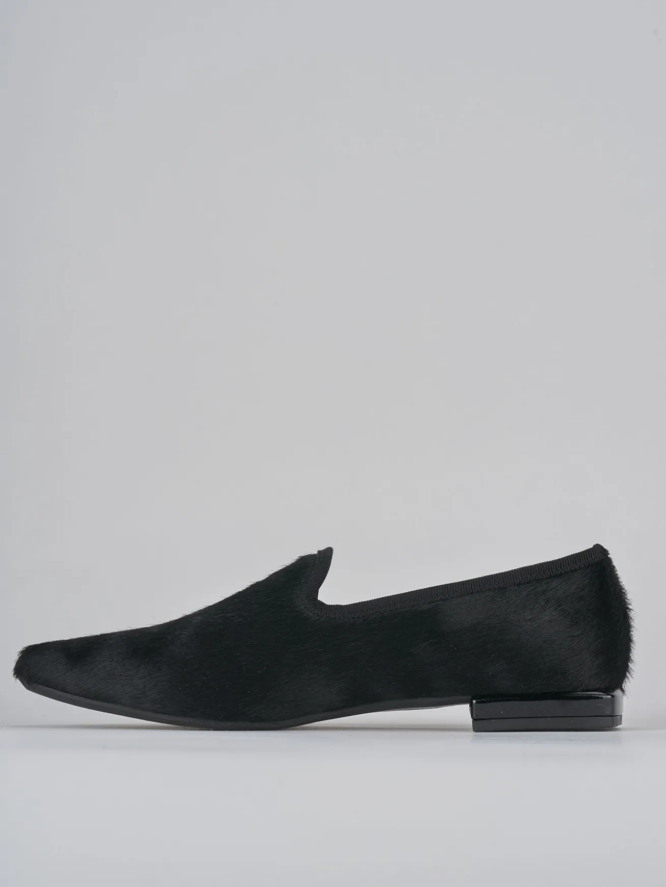 Ballerine tacco 1cm cavallino nero