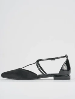 Ballerine tacco 1cm cavallino nero
